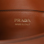 Soft Calfskin Traingle Arque Flap Shoulder Bag Cognac