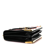 City Calfskin Ostrich Cahier Bag Fuoco Black