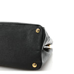 Saffiano Medium Galleria Double Zip Tote Black