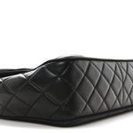 Lambskin Scallop Quilted Medium Pagoda Flap Black