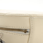 Lambskin Quilted Chanel 19 Round Clutch With Chain White