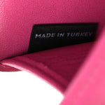 Nappa Matelasse Crystal Wallet On Chain  Fuxia