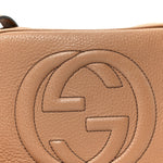 Pebbled Calfskin Small Soho Disco Bag Camelia