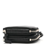 Nappa Soft Padded Mini Triangle Crossbody Pouch Black