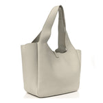 Grained Deerskin Bea Tote Blanc Vintage
