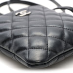 Calfskin Quilted Crossbody Bag Black