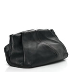 Lambskin Rose Clutch Black