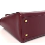 Calfskin Archetype Small Shopping Tote Dark Burgundy