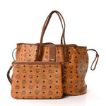 Visetos Large Liz Reversible Shopper Tote Cognac
