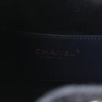 Denim Quilted Mini Chanel 25 Handbag Dark Blue