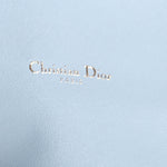 Grained Calfskin Saddle Chain Pouch Cloud Blue