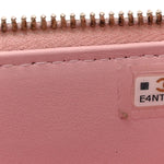 Caviar Quilted Pearl Enamel Small Vanity Case With Chain Light Pink