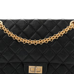 Aged Calfskin Quilted 2.55 Reissue 225 Flap Black