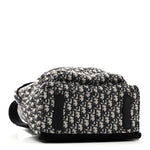 Oblique Calfskin Rider Backpack Beige Black