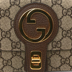 GG Supreme Monogram Textured Dollar Calfskin Blondie Belt Bag Beige Ebony New Acero