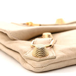 Agneau Giant 21 Gold Hardware Envelope Clutch Sahara