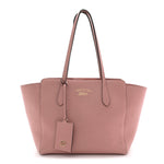 Dollar Calfskin Small Swing Tote Soft Pink