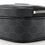 GG Supreme Monogram Azalea Calfskin Mini Retro Interlocking G Bag Black