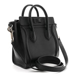 Drummed Calfskin Nano Luggage Black