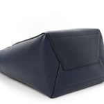 Soft Grained Calfskin Sangle Bucket Bag Navy Blue