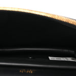 Vitello Barocco Virtus Top Handle Shoulder Bag Black