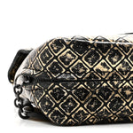 Calfskin Intrecciomirage Embossed Butterfly Chain Crossbody Black Gold