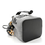 Wool Vitello Grace Small Houndstooth Mini Mon Tresor Bucket Bag Grigio Anthracite