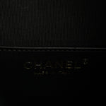 Shiny Crumpled Calfskin Quilted Medium Chanel 25 Handbag Black