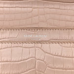 Calfskin Crocodile Embossed Medium Monogram Sunset Rose Antic