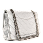 Metallic Lambskin Quilted 2.55 Reissue 227 Flap Silver
