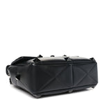 Nappa Monochrome Large Roman Stud Shoulder Bag Black