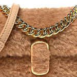 Faux Fur Calfskin Mini The Teddy J Marc Shoulder Bag Camel