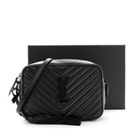 Calfskin Matelasse Monogram Monochrome Lou Camera Bag Black