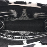 Canvas Embroidered Medium Paris Book Tote Black White