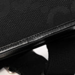 Monogram Jumbo GG Textured Dollar Calfskin Web Mini Crossbody Bag Black