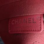 Calfskin Tweed Small Logo Eyelets Shopping Tote Navy Blue