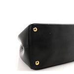Saffiano Lux Medium Galleria Double Zip Tote Black