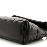 Lambskin Quilted Toy Loulou Puffer Monogram Chain Satchel Black
