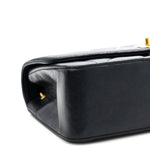 Lambskin Quilted Small Single Flap Navy