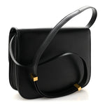 Box Calfskin Medium Classic Box Flap Bag Black