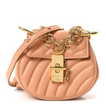 Calfskin Quilted Nano Drew Bijou Shoulder Bag Blushy Pink