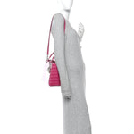 Alligator Medium Lady Dior Pink