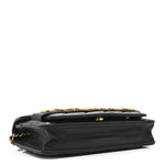 Calfskin Quilted Enchained Wallet On Chain WOC Black
