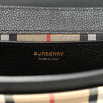 Grainy Calfskin Vintage Check Note Crossbody Bag Black
