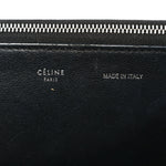 Drummed Calfskin Suede Double Zip Trapeze Black