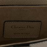 Grained Calfskin Mini Saddle Bag White