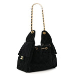 Suede Quilted Small Chanel 25 Handbag Black