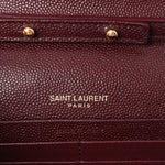 Grain De Poudre Matelasse Chevron Monogram Chain Wallet Rouge Legion
