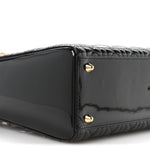 Patent Cannage Large Lady Dior Black