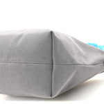 Canvas Gabardine Pouch Alluminio Celeste